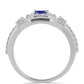 Inel din Argint 925 ( 5.44 grame ) cu Tanzanit și Topaz Alb 2.38 Carate