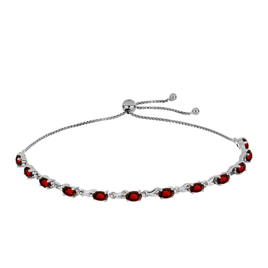 Brățară din Argint 925 ( 6.02 grame ) cu Granat Barton 3.32 Carate