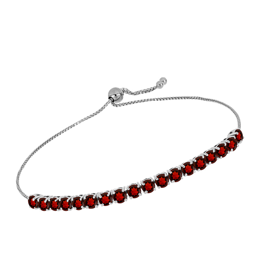 Brățară din Argint 925 ( 5.18 grame ) cu Granat Barton 5.76 Carate 2 