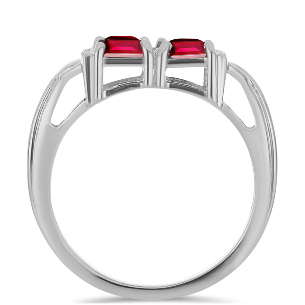 Inel din Argint 925 ( 3.29 grame ) cu Granat Barton și Topaz Alb 2.14 Carate