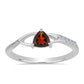 Inel din Argint 925 ( 1.7 grame ) cu Granat Barton și Topaz Alb 0.57 Carate