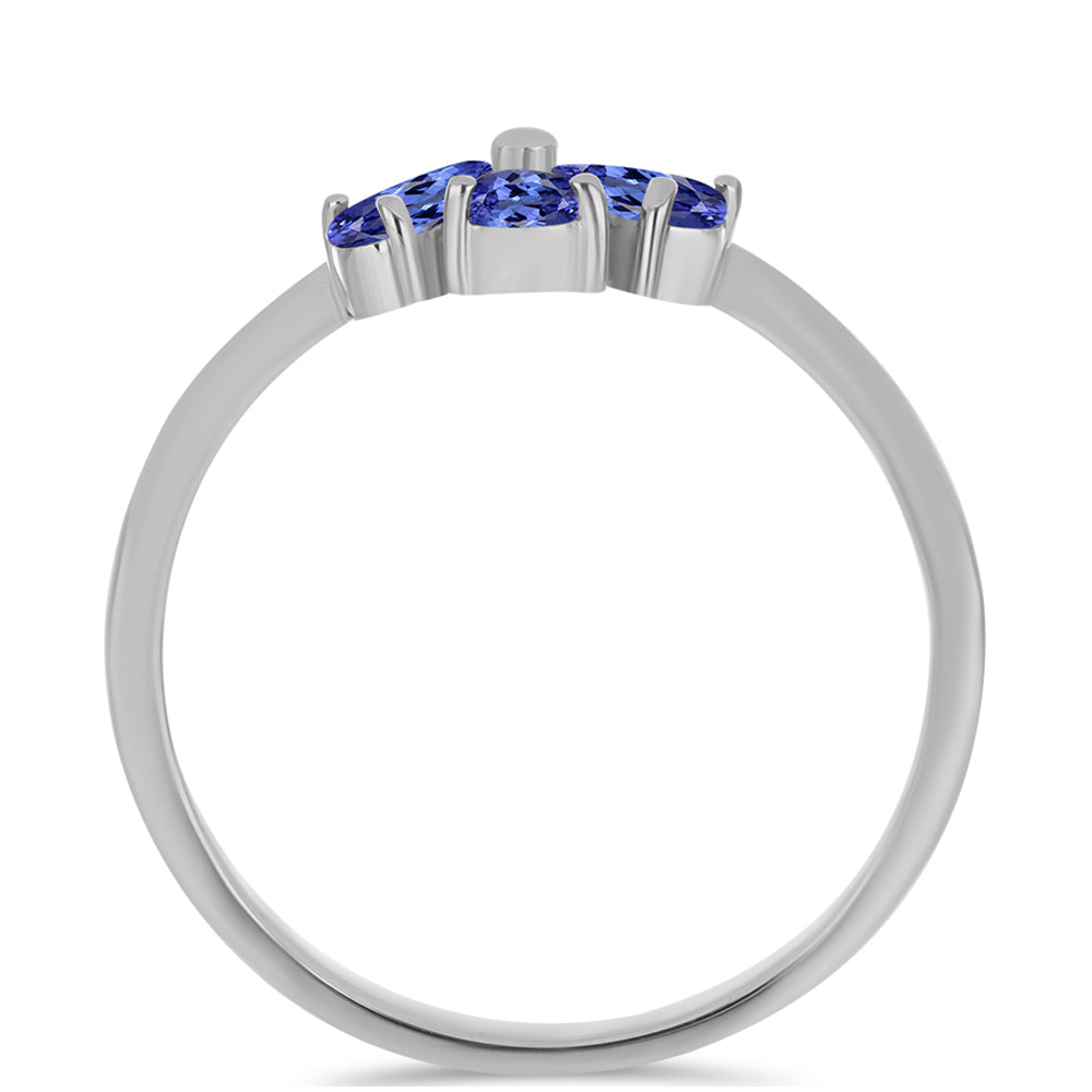 Inel din Argint 925 ( 1.45 grame ) cu Tanzanit 0.58 Carate