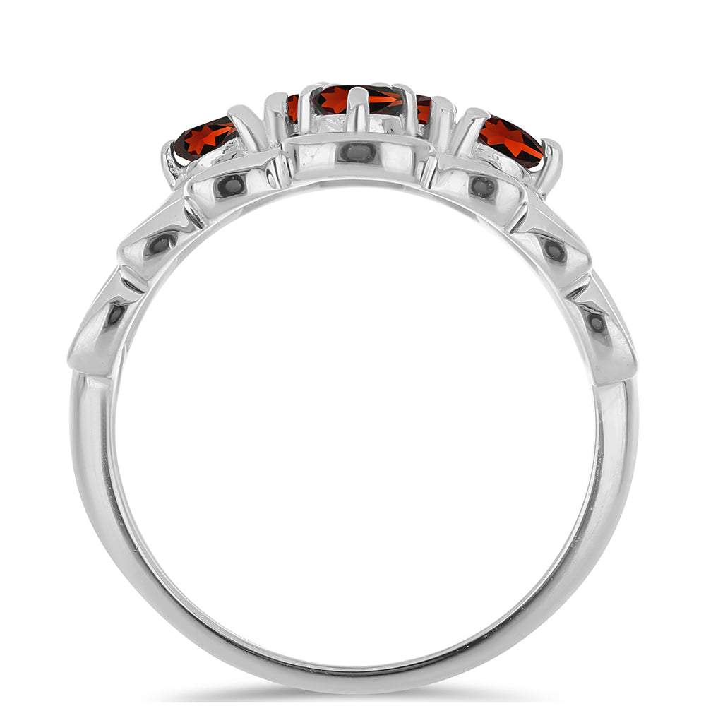 Inel din Argint 925 ( 3.13 grame ) cu Granat Barton 0.91 Carate 2 