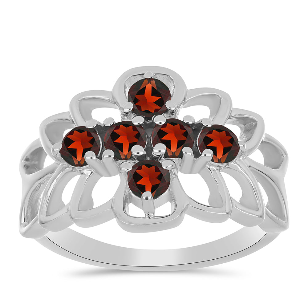 Inel din Argint 925 ( 3.13 grame ) cu Granat Barton 0.91 Carate