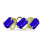 Inel din Argint 925 Placat cu Aur ( 2.68 grame ) cu Agat Albastru 1.72 Carate