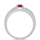 Inel din Argint 925 ( 2.82 grame ) cu Rubin Malagasy și Topaz Alb 0.94 Carate