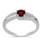 Inel din Argint 925 ( 2.82 grame ) cu Rubin Malagasy și Topaz Alb 0.94 Carate