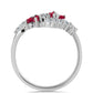 Inel din Argint 925 ( 3.42 grame ) cu Rubin Malagasy și Topaz Alb 1.19 Carate