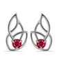 Cercei din Argint 925 ( 3.06 grame ) cu Rubin Malagasy 0.9 Carate