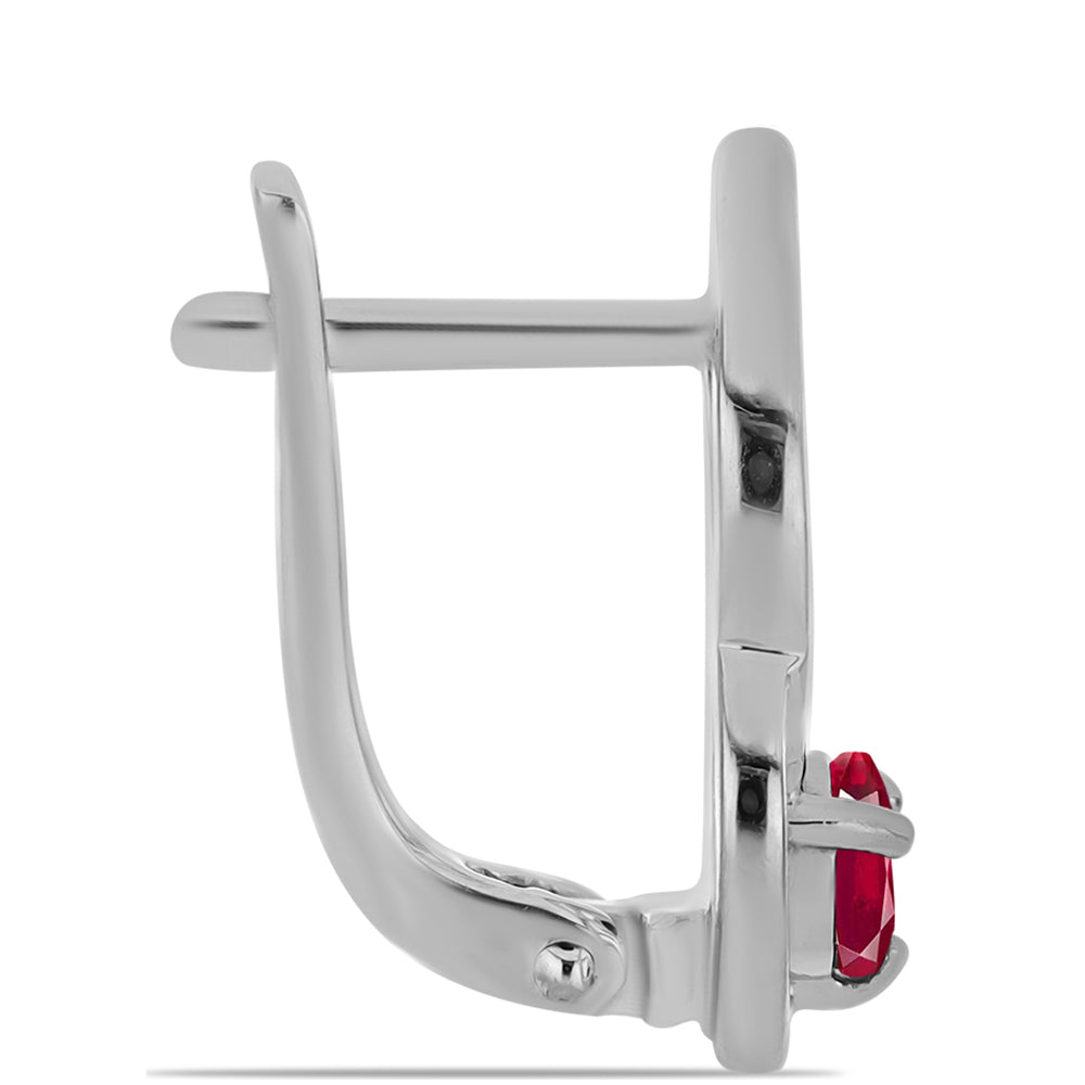 Cercei din Argint 925 ( 3.06 grame ) cu Rubin Malagasy 0.9 Carate