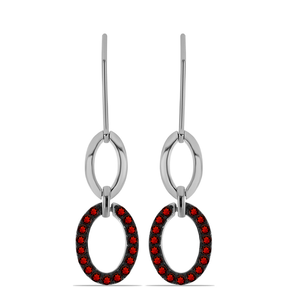 Cercei din Argint 925 ( 3.78 grame ) cu Granat Barton 0.64 Carate