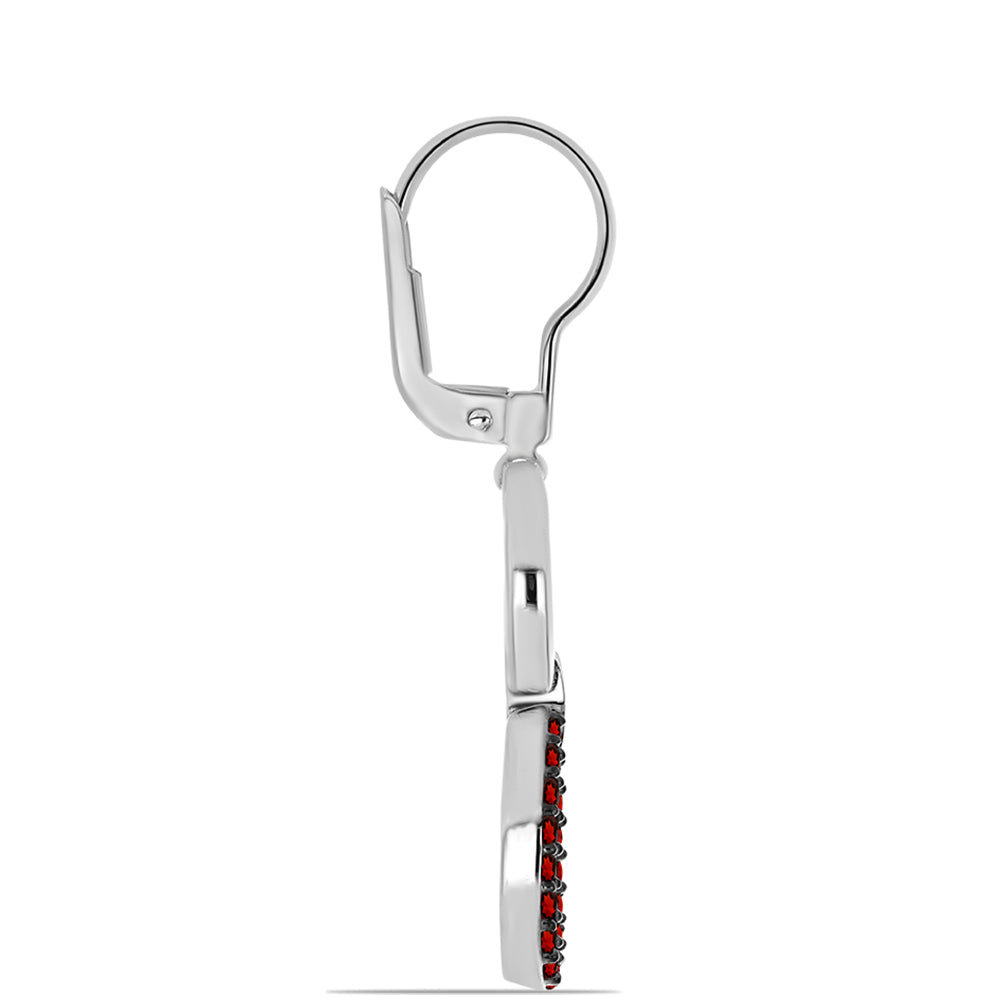 Cercei din Argint 925 ( 3.78 grame ) cu Granat Barton 0.64 Carate 2 