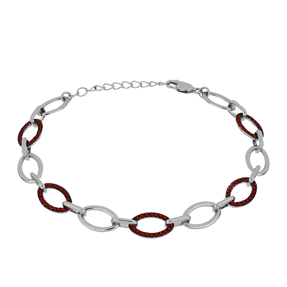 Brățară din Argint 925 ( 7.01 grame ) cu Granat Barton 1.22 Carate