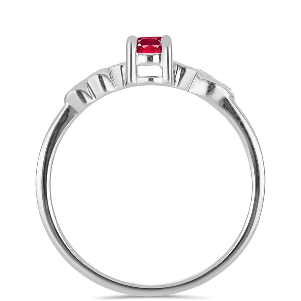 Inel din Argint 925 ( 1.76 grame ) cu Rubin Malagasy 0.37 Carate