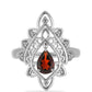 Inel din Argint 925 ( 3.43 grame ) cu Granat Barton 0.75 Carate