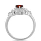 Inel din Argint 925 ( 3.43 grame ) cu Granat Barton 0.75 Carate