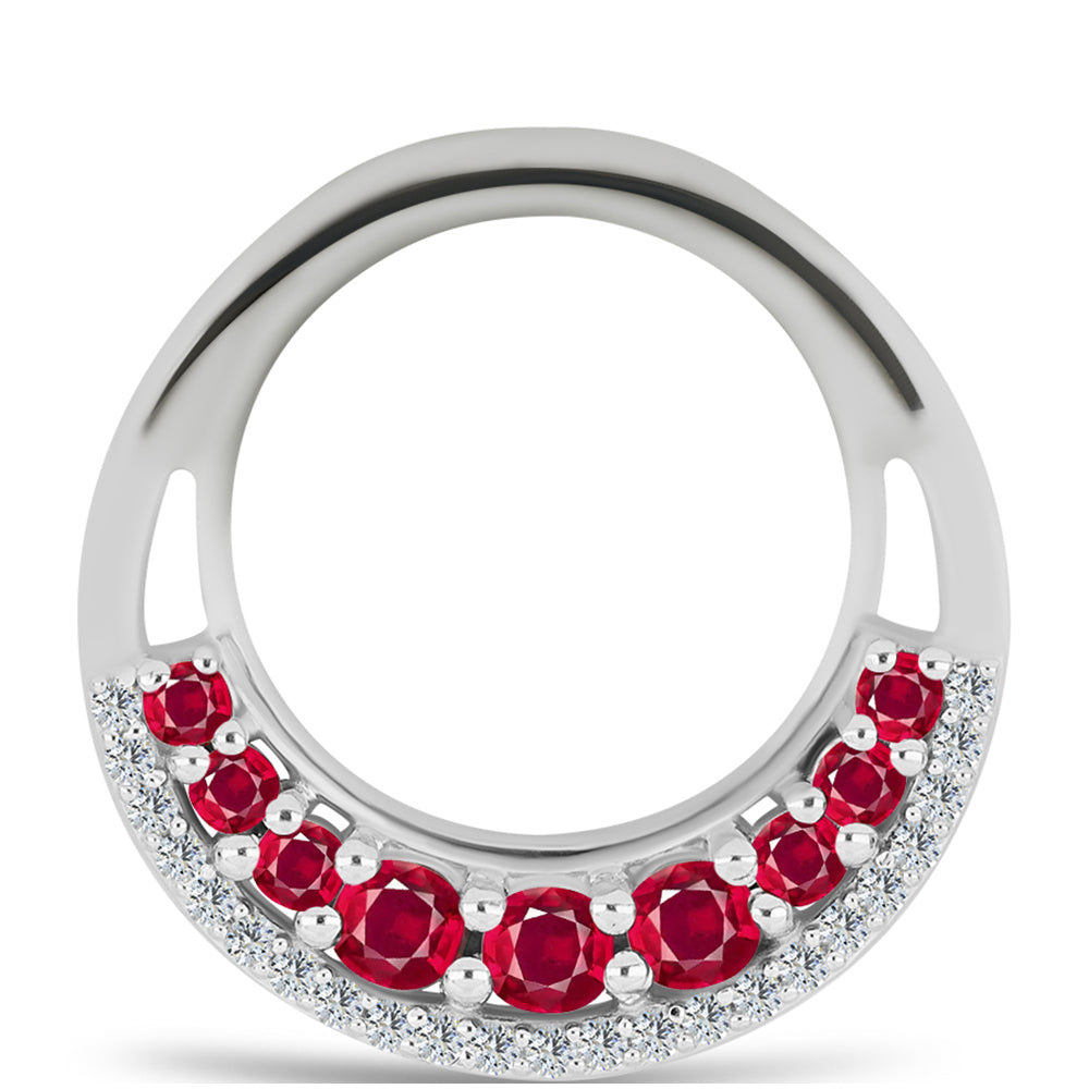 Pandantiv din Argint 925 ( 3.13 grame ) cu Rubin Malagasy și Topaz Alb 0.97 Carate