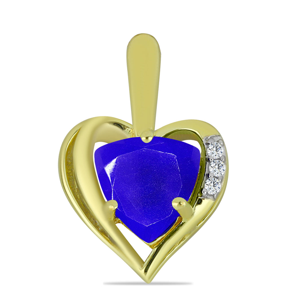 Pandantiv din Argint 925 Placat cu Aur ( 1.03 grame ) cu Agat Albastru și Topaz Alb 1.15 Carate