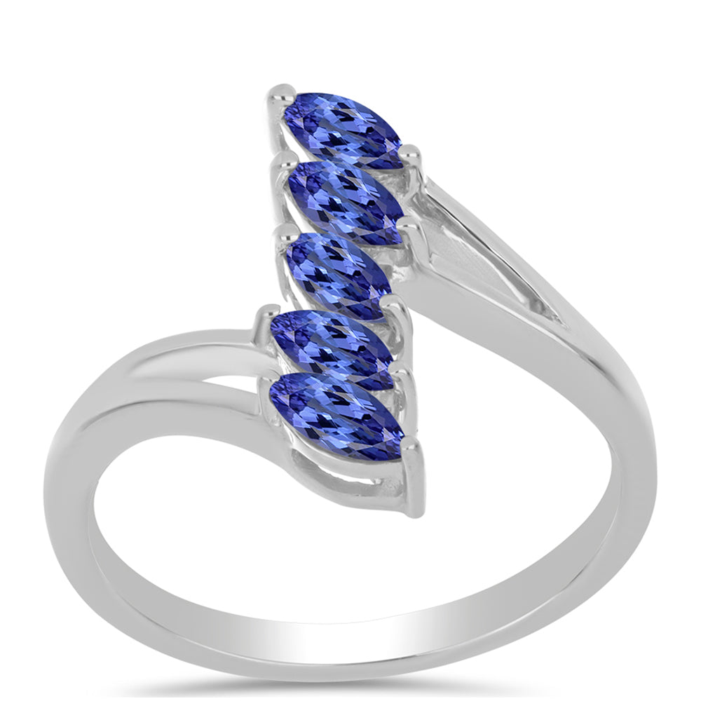 Inel din Argint 925 ( 2.67 grame ) cu Tanzanit 0.73 Carate 3 