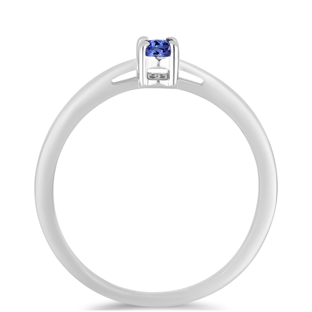 Inel din Argint 925 ( 1.61 grame ) cu Tanzanit 0.16 Carate 2 