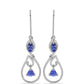Cercei din Argint 925 ( 3.52 grame ) cu Tanzanit 0.91 Carate