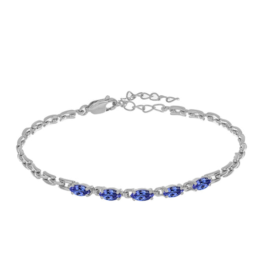 Brățară din Argint 925 ( 4.97 grame ) cu Tanzanit 1.2 Carate