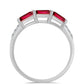 Inel din Argint 925 ( 1.76 grame ) cu Rubin Malagasy și Topaz Alb 1.34 Carate