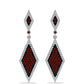 Cercei din Argint 925 ( 5.9 grame ) cu Granat Barton și Topaz Alb 2.4 Carate