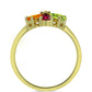 Inel din Argint 925 Placat cu Aur ( 2.63 grame ) cu Turmalină Chakra și Topaz Alb 1.15 Carate