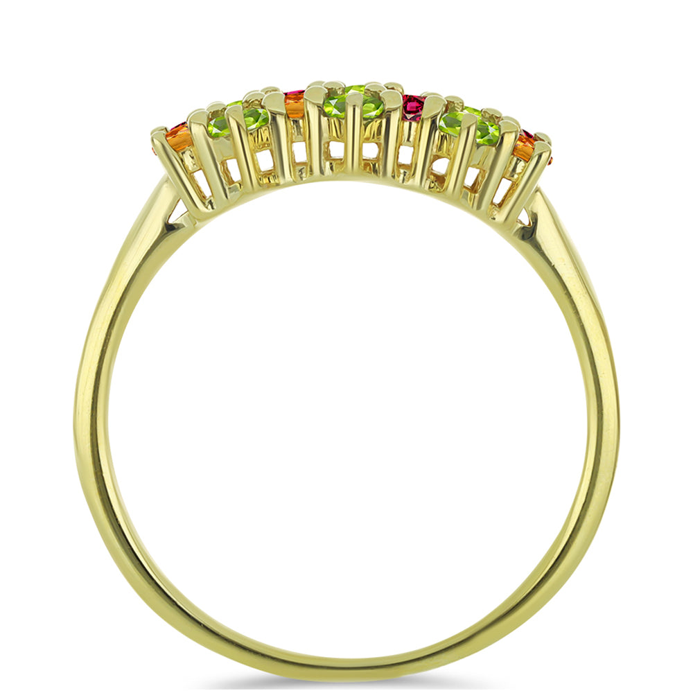 Inel din Argint 925 Placat cu Aur ( 3.08 grame ) cu Turmalină Chakra 1.2 Carate 2 