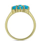 Inel din Argint 925 Placat cu Aur ( 3.46 grame ) cu Opal Albastru Etiopian Paraiba 1.17 Carate