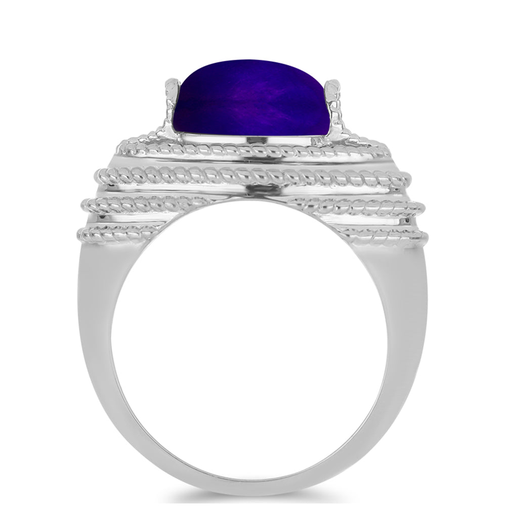 Inel din Argint 925 ( 4.11 grame ) cu Jad Violet 2.86 Carate 2 