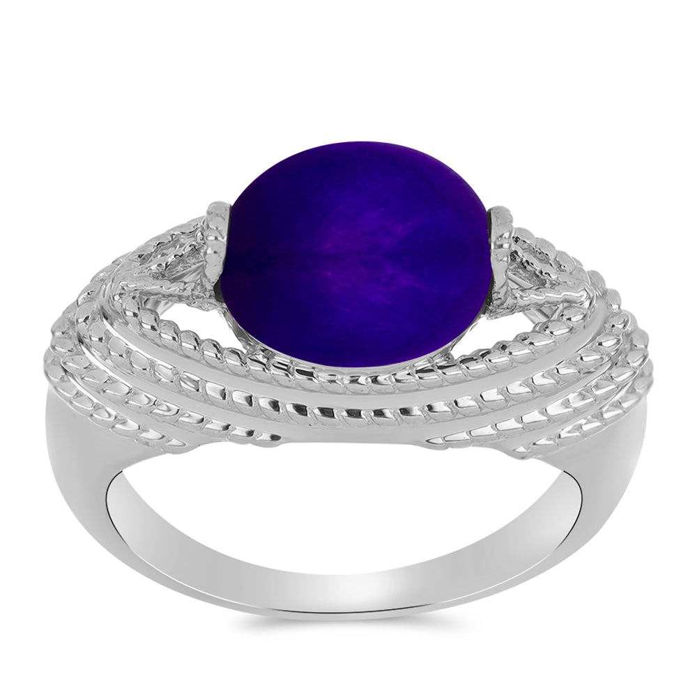 Inel din Argint 925 ( 4.11 grame ) cu Jad Violet 2.86 Carate