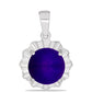 Pandantiv din Argint 925 ( 1.64 grame ) cu Jad Violet 3.9 Carate