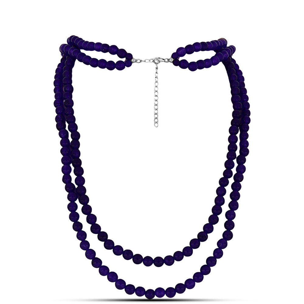 Colier din Argint 925 ( 0.96 grame ) cu Jad Violet 254.13 Carate 1 