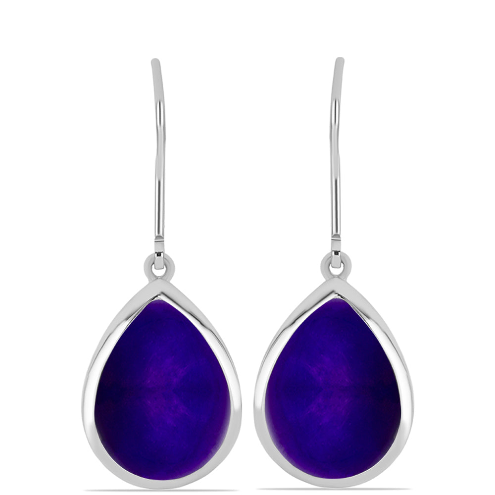 Cercei din Argint 925 ( 3.22 grame ) cu Jad Violet 10.93 Carate 1 