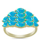 Inel din Argint 925 Placat cu Aur ( 4.67 grame ) cu Opal Albastru Etiopian Paraiba 2.09 Carate