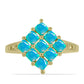 Inel din Argint 925 Placat cu Aur ( 3.33 grame ) cu Opal Albastru Etiopian Paraiba 0.97 Carate