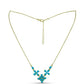 Colier din Argint 925 Placat cu Aur ( 5.48 grame ) cu Opal Albastru Etiopian Paraiba 2.04 Carate
