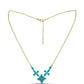 Colier din Argint 925 Placat cu Aur ( 5.48 grame ) cu Opal Albastru Etiopian Paraiba 2.04 Carate