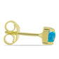 Cercei din Argint 925 Placat cu Aur ( 1.24 grame ) cu Opal Albastru Etiopian Paraiba 0.6 Carate