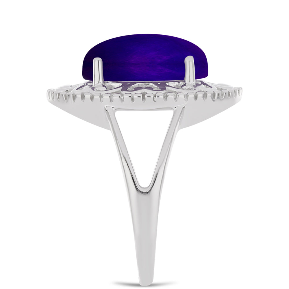 Inel din Argint 925 ( 4.68 grame ) cu Jad Violet 5.76 Carate