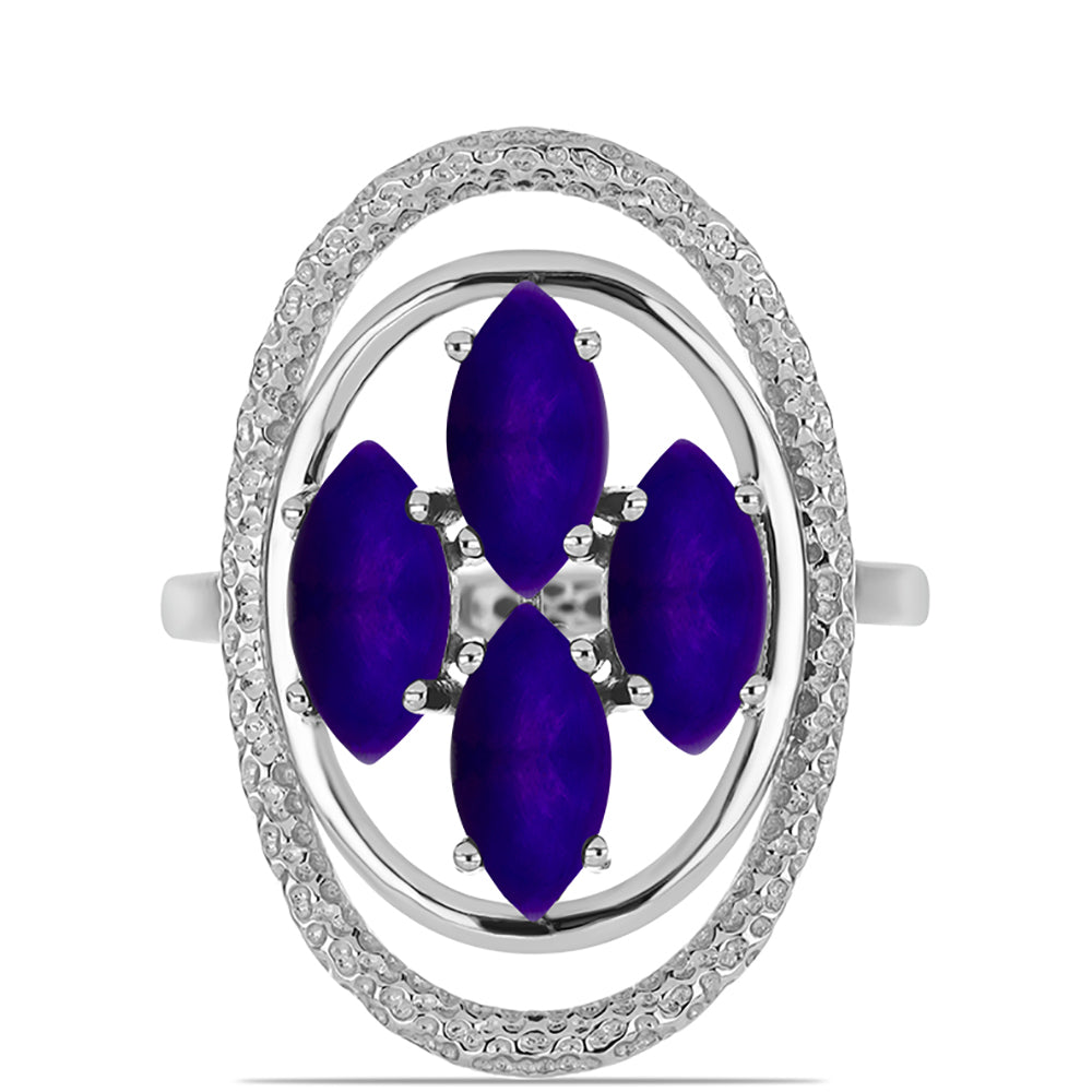 Inel din Argint 925 ( 3.63 grame ) cu Jad Violet 2.2 Carate 1 