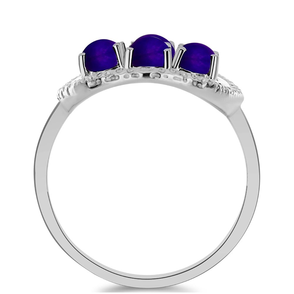 Inel din Argint 925 ( 3.63 grame ) cu Jad Violet 2.2 Carate