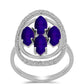Inel din Argint 925 ( 3.63 grame ) cu Jad Violet 2.2 Carate