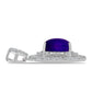 Pandantiv din Argint 925 ( 2.5 grame ) cu Jad Violet și Topaz Alb 3.39 Carate