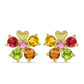 Cercei din Argint 925 Placat cu Aur ( 1.95 grame ) cu Safir Rosebery Curcubeu 1.29 Carate