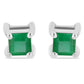 Cercei din Argint 925 ( 0.88 grame ) cu Smarald Brazilian 0.27 Carate
