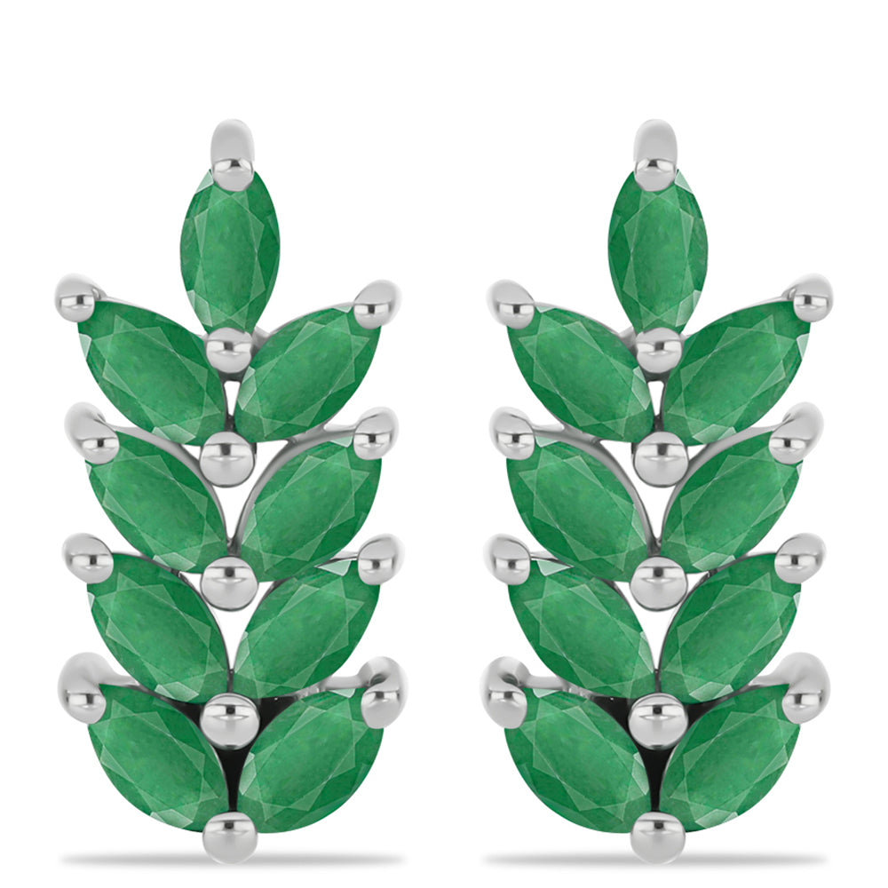 Cercei din Argint 925 ( 3.3 grame ) cu Smarald Brazilian 1.49 Carate