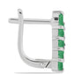 Cercei din Argint 925 ( 3.3 grame ) cu Smarald Brazilian 1.49 Carate